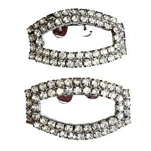 MUSI Signed Vintage Rhinestone Shoe Clips